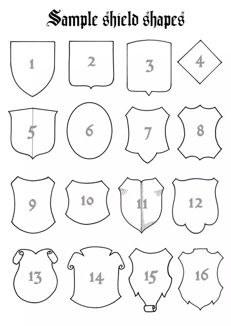 Shield Shapes Design, Medieval Shield Design, Shield Design Concept, Diy Shield, 2024 Dance, Shield Shapes, Shield Drawing, Shield Template, History Decor