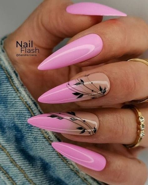 Nails Ballerina, Amazing Nails, Hot Nails, Floral Nails, Fancy Nails, Chic Nails, Dope Nails, Best Acrylic Nails, Long Acrylic Nails