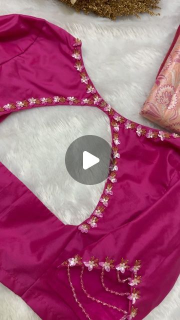 Kalaivani Rajendran on Instagram: "#brooches #broochblouse #netblouse" Brooches For Blouse, Brooches Work For Blouse, Simple Brooches Blouse Design, Brooch Work Blouse Design, Net Blouses, Brooches Handmade, Cut Work, Work Blouse, Blouse Design