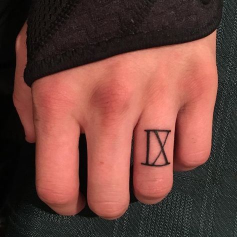 Ice Nine Kills Tattoo, Tattoo Ideas Minimalist, 9 Tattoo, Ice Nine Kills, Ice Nine, C Tattoo, Music Tattoos, Roman Numeral, Creative Tattoos