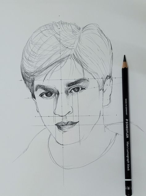 Face grid Srk Sketch, Pencil Sketches Easy, Cool Pencil Drawings, Fashion Design Patterns, Pencil Sketches, Sketches Easy, Shahrukh Khan, Drawing Tutorials, Design Patterns