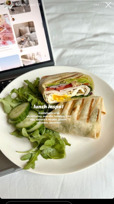 Lunch Idea Aesthetic, Healthy Lunch Ideas No Bread, Healthy Dinner Recipes Without Meat, Whole Meal Ideas, Healthy Eating Aesthetic Lunch, Healthy Lunch Ideas Sandwiches, Healthy Clean Eating Snacks, Simple Healthy Food Recipes, Easy Vegetable Meals