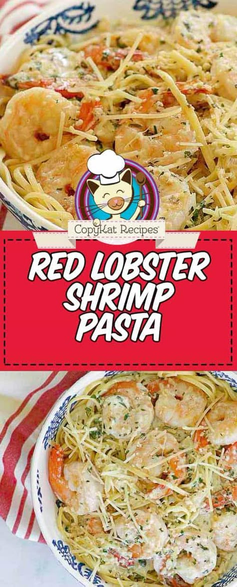 Lobster Shrimp Pasta, Shrimp Linguine Alfredo, Red Lobster Shrimp, Lobster Recipe, Pasta At Home, Shrimp Scampi Pasta, Lobster Pasta, Scampi Pasta, Shrimp Linguine