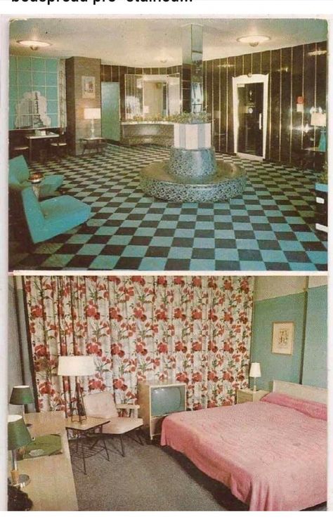 1950s Interior Design, 1950s Interior, Pennsylvania Turnpike, Retro Rooms, Googie Architecture, Waikiki Hotels, Harrisburg Pennsylvania, 80s Interior, 1960s Home