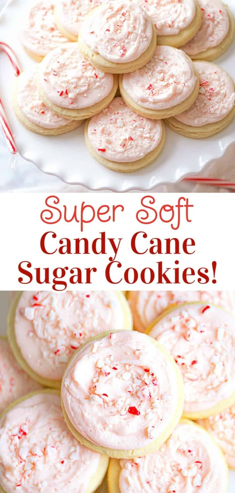 Candy Cane Frosted Cookies Crumbl Cookie Copycat Peppermint, Christmas Crumbl Cookie Copycat, Crumble Cookie Copycat Recipe Christmas, Cookies Crumbl Copycat, Candy Cane Sugar Cookies, Cookies Crumbl, Holiday Bakes, Candy Cane Cookie Recipe, Crumbl Copycat