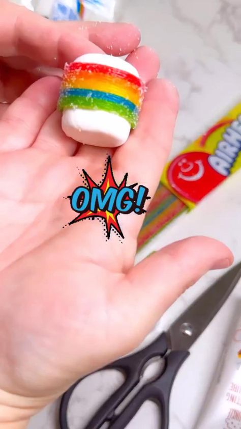 5min · 12 servings

 


 • Marshmallows
 • Airhead Extreme Candy
 • Gel Icing How To Make Candy Videos, Easy Candy Recipes For Kids, Airhead Extremes, Rainbow Marshmallow, Chocolate Covered Cookie Dough, Rainbow Sweets, Kids Food Crafts, Butterbeer Recipe, Easter Party Food