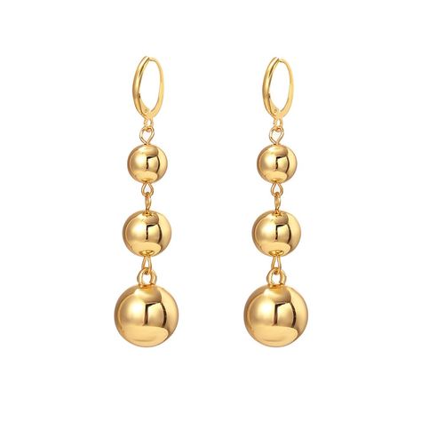 PRICES MAY VARY. Gold Drop Earrings----Long:5.7cm,Weight:8.6g.Gold ball earrings are made of alloy, The surface of the earrings is smooth and exquisite, The 18k gold colored earrings are exceptionally exquisite. Earrings come in 2 color to choose from Ball Dangle Earrings----These bead ball dangle earrings are perfect for accessorizing any holiday seasonal outfit!Light weight Small fresh earrings for everyday wear. These ball drop earrings will complement your face shape very well.Add a unique c Ball Drop Earrings, Cluster Chandelier, Bead Ball, Colored Earrings, Chunky Earrings, Earrings Trendy, Ball Drop, Ball Earrings, Earrings Beaded