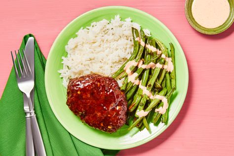 Hoisin Meatloaves with Sweet Soy Glaze Recipe | HelloFresh Hello Fresh Sweet Soy Glaze, Hello Fresh Meatloaf Recipe, Hello Fresh Meatloaf With Creamy Thyme Sauce, Sweet Soy Glaze Recipe, Ground Beef Hello Fresh Recipes, Sesame Soy Pork Bowls Hello Fresh, Hello Fresh Meatloaf, Hello Fresh Sweet Chili Pork And Cabbage Stir Fry, Hello Fresh Pork