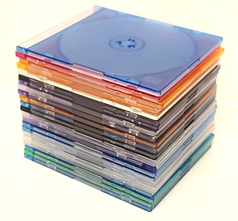 22 Blank CD Case Lot Clear DVD CD-ROM Variety of Colors Blue Pink Green Purple Ios Customization, Cd Project, Cd Case, Dvd Case, Cd Cases, Playlist Covers, Cd Cover, Modern Poster, Birthday Wishlist