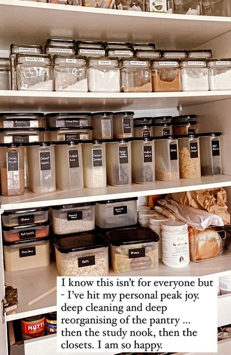 Sally Obermeder shows off organised pantry featuring $3 Kmart chalkboard labels | news.com.au — Australia’s leading news site Kmart Home Organisation, Pantry Organisation Kmart, Fridge Organization Kmart, Kmart Pantry Organisation Australia, Pantry Organization Kmart Australia, Old Kmart Pictures, Square Glass Jars, Pantry Organisation, Handyman Projects