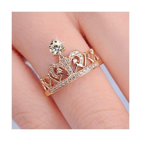 Vintage Gold Engagement Rings, Tiara Ring, Princess Ring, Black Diamond Ring Engagement, Engagement Ring White Gold, Crown Design, Crown Ring, Princess Crown, Rings For Girls