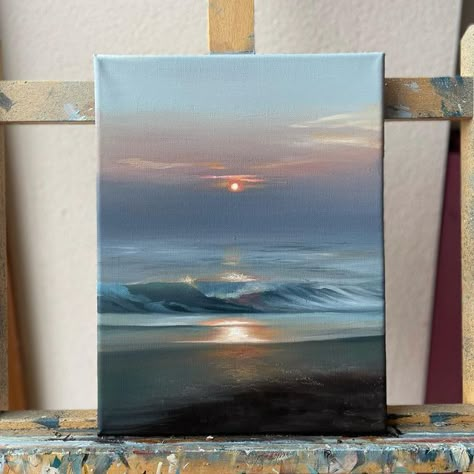 Dreamy Paintings, Seascape Artists, Sky Art Painting, Tropical Painting, Canvas Painting Designs, Sea Painting, Ocean Painting, Sunset Painting, Aesthetic Painting