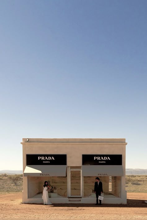 #wedding #marfa Prada Marfa, Wedding, Image by http://www.amorytabaee.com/ Prada Branding, Marfa Prada, Prada Art, Marfa Wedding, Marfa Lights, Prada Marfa, Surreal Scenes, Wedding Image, Pop Art Wallpaper