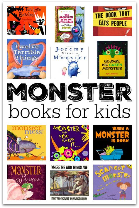 Books about monsters for kids - reviews of 23 books about monsters for kids! Just in time for Halloween story time. Big Green Monster, Monster Book Of Monsters, Monster Theme, Scary Monsters, Love Monster, Preschool Books, Halloween Books, Up Book, Theme Halloween