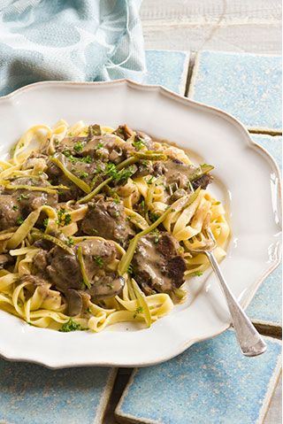 Beef Stroganoff On Fettucini | Allyson Gofton Beef Stroganoff Slow Cooker, Stroganoff Slow Cooker, Classic Beef Stroganoff, Slow Cooker Beef Stroganoff, Fillet Steak, Beef Fillet, Beef Stroganoff, Holiday Meals, Slow Cooker Beef