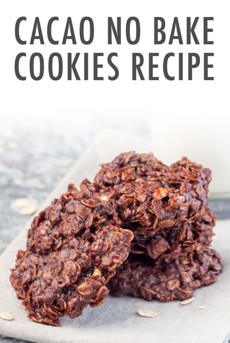 No Bake Cookie Recipe, Healthy No Bake Cookies, Healthy No Bake, No Bake Cookie, Healthier Treats, Danette May, Baking Recipes Cookies, Gf Desserts, Afternoon Snack