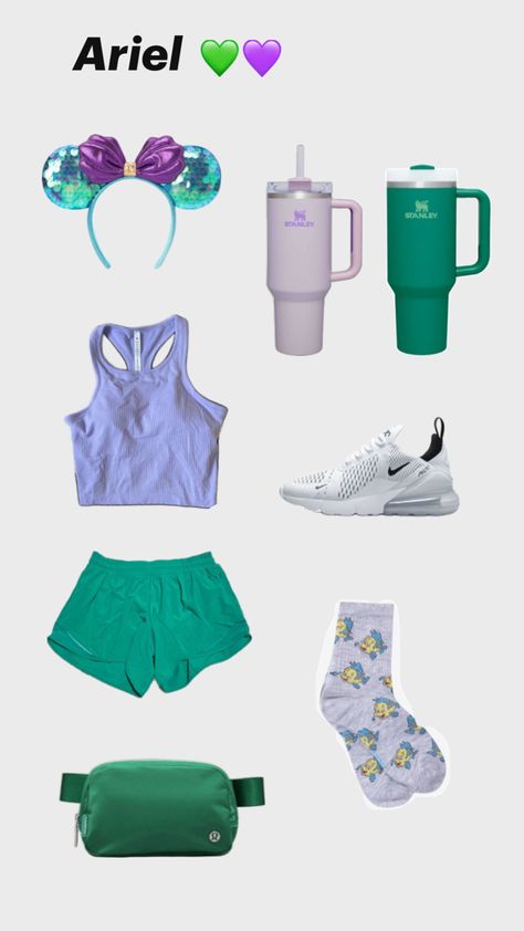 Cute Disney Outfits, Ariel Disney, Disney Bound Outfits, Disney Inspired Outfits, Outfit Collage, Disney Ariel, Themed Outfits, Disney Fun, Disney Cruise