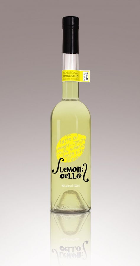 LemonCello Limoncello Bottle Design, Limoncello Bottles, Truck Lettering, Tea Packaging, Lemonade Stand, Liquor Bottles, Fragrance Design, Wine And Spirits, Bottle Design