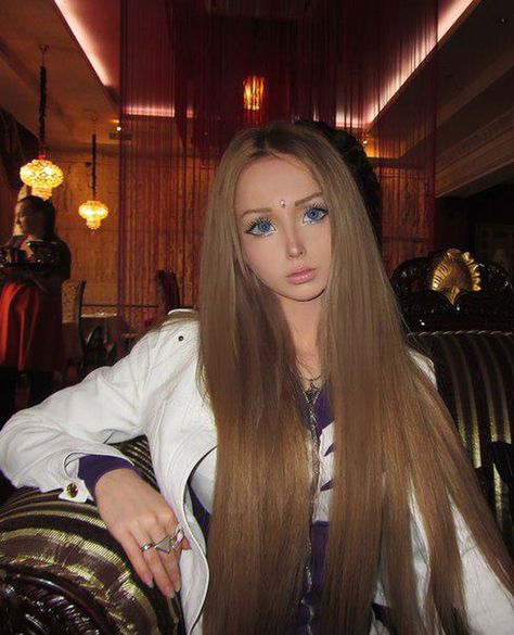 The "Human Barbie" Valeria Lukyanova Photo Credit: Facebook/Valeria Lukyanova  -Cosmopolitan.com Human Barbie, Valeria Lukyanova, Alena Shishkova, Real Barbie, Human Doll, Long Hair Pictures, Designer Baby Clothes, Real Doll, Beauty Goals