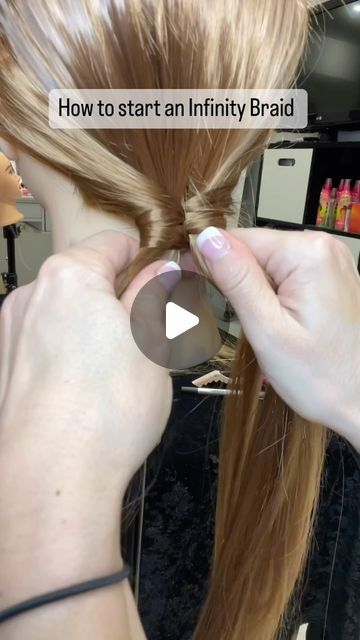 Infinity Braid Hairstyles, Braided Hairstyles Easy Tutorials, Infinity Braid Tutorial, New Braided Hairstyles, Infinity Braid, Who Asked, Hair Jewels, Fake Hair, Braid Tutorial