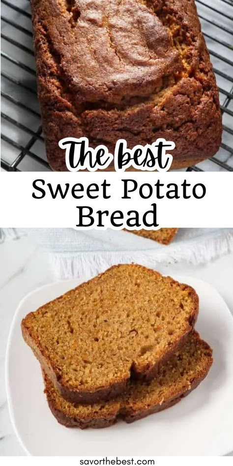 There is just something so delicious and comforting about a good sweet potato bread recipe. You’re going to love the delicious aroma wafting through the home as the bread bakes. The warm spices and tender, moist bread will please even the pickiest eaters. Bread Machine Sweet Potato Bread, Sweet Potato Bread Pudding Recipe, Sweet Potato Bread Recipes, Sweet Potatoes Bread, Sweet Potato Quick Bread, Sweet Potato Bread Recipe, Sweet Potato Bread Pudding, French Toast Casseroles, Potato Bread Recipe