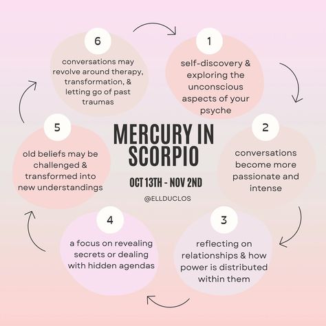 MERCURY IN SCORPIO ♏️✨ October 13th - November 2nd (what to expect according to your rising sign!) #mercury #mercuryinscorpio #astrologyforecast #astrologypost #astrologyposts #astrology101 #dailyastrology #astrologytransits #dailyhoroscope #weeklyhoroscope #monthlyhoroscope #horoscope Mercury In Scorpio, Your Rising Sign, Solar Return, Rising Sign, Astrology Forecast, Daily Astrology, Weekly Horoscope, Daily Horoscope, Self Discovery