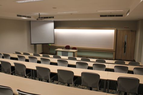 Classroom (new building) Modern College Classroom, Innovative School Design, Big Classroom, College Building, Classroom Interior, School Academy, Classroom Planning, School Building Design, College Architecture