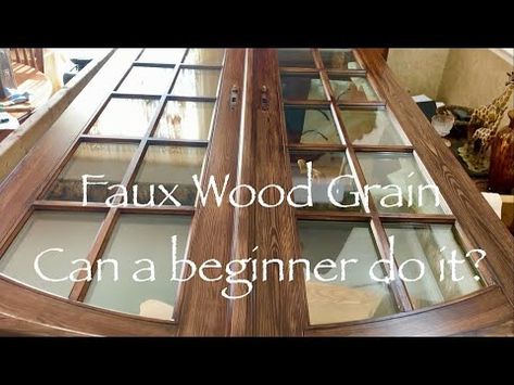 (28) Faux wood grain texture. How to refinish a door with fake wood texture. Recycle used door, furniture - YouTube Faux Wood Door, Faux Wood Grain, Fake Wood, Wood Grain Texture, Grain Texture, Wood Door, French Door, Door Furniture, Metal Door