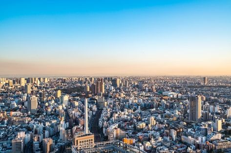 Panoramic modern city skyline bird eye a... | Premium Photo #Freepik #photo #nature #sky #japan #landscape City Birds Eye View, City Sky View, Tuguegarao City, Birds Eye View City, Shibuya Sky, Panorama City, Japan Landscape, City Sky, Skyline View