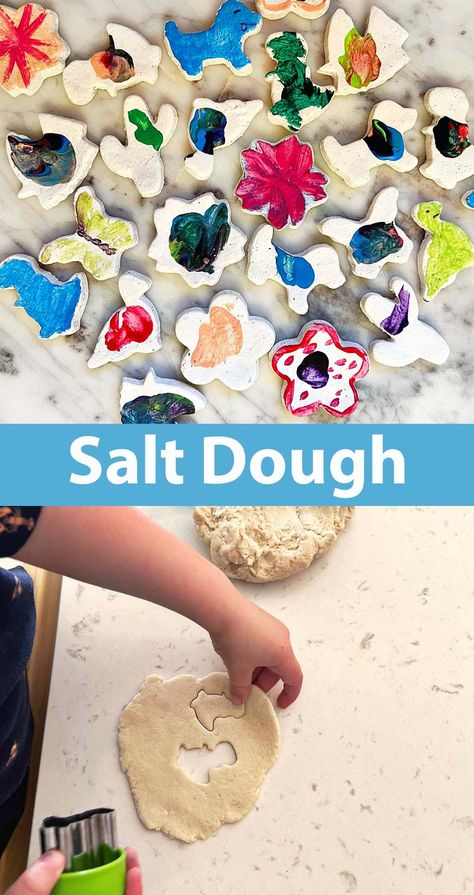 Salt Dough Recipe - Childhood Magic Salt Clay Recipe, Flour Salt Dough Crafts Hand Prints, Salt Dough Recipe Ornaments Hand Prints, Salt Dough Pendants, Best Salt Dough Recipe For Handprints, Sat Dough Ornament Recipe, Dough Decorations, Salt Clay, Salt Dough Decorations