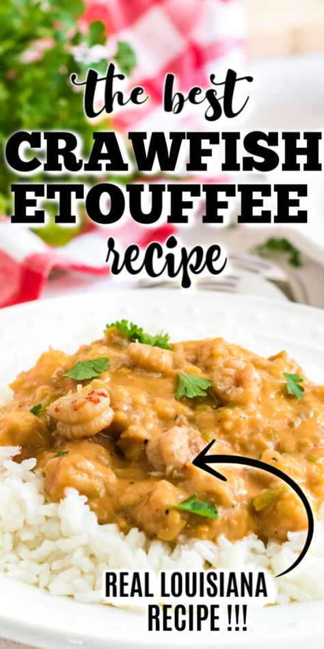 Crawfish Etoufee Recipe, Crawfish Etouffee Recipe, Etouffee Recipe, Crawfish Recipes, Louisiana Crawfish, Crawfish Etouffee, Louisiana Style, Cajun Dishes, Cajun Cooking