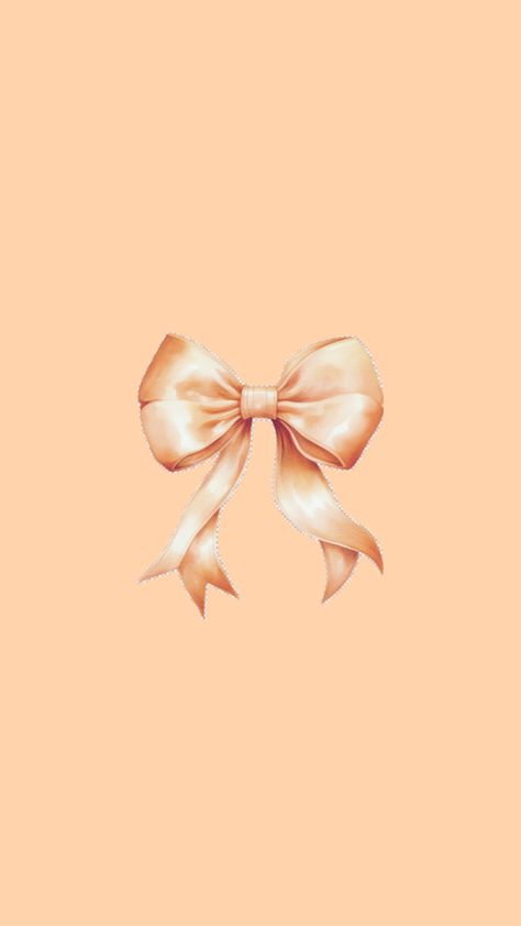 Orange Bow Wallpaper, Orange Aesthetic Wallpaper, Widget Pics, Golden Wallpaper, Girly Wallpapers, Bow Wallpaper, Orange Bows, Orange Aesthetic, Colour Board