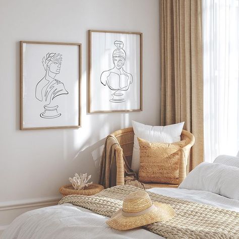 Modern Mythos Art (@modernmythosart) • Instagram photos and videos Chess Illustration, Abstract Line Art Design, Canvas For Bedroom, Artwork For Bedroom, Female Silhouette, Large Posters, Coastal Art Prints, Bohemian Interior Design, Delicate Feminine