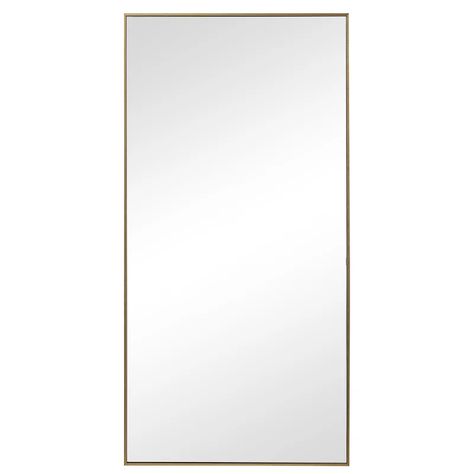 Mercury Row® Foran Mirror & Reviews | Wayfair Gold Framed Mirror, Leaning Mirror, Vanity Wall Mirror, Contemporary Wall Mirrors, Contemporary Vanity, Large Wall Mirror, Unique Mirrors, Contemporary Mirror, Frame Mirror