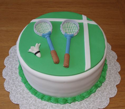 Badminton Cake — Misc. Sports Badminton Cake Design, Badminton Cake Ideas, Badminton Theme Cake, Badminton Cake, Tenis Dress, Simple Cake Decorating Ideas, Badminton Quotes, Badminton Pictures, Tennis Cake