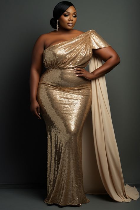 Wedding Patterns Design, Gold Plus Size Dresses Gowns, Evening Gowns Plus Size Formal, Black And Gold Plus Size Dress, Gold Plus Size Wedding Dress, Plus Size Gold Dress, Champagne Wedding Guest Dress, Plus Size Formal Dresses With Sleeves, Plus Size Champagne Dress