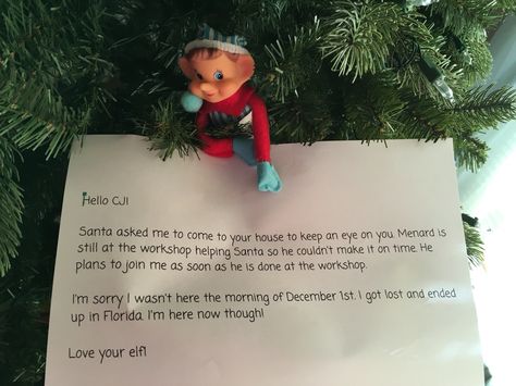 The elf was late! Elf excuses.  #Elf #ElfExcuses #TheElfWasLate Elf Excuses For Being Late, Elf Antics, Happy Thanksgiving Quotes, Thanksgiving Quotes, Cozy Space, The Elf, Christmas Elf, Happy Thanksgiving, Elf On The Shelf