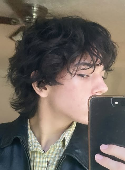 Mens Haircuts With Curly Hair, Wavy Men Hairstyle, Long Mod Haircut Mens, Men Fluffy Hairstyles, Male Wolfcut Short, Bob Men Haircut, Long Shaggy Mullet Men, Shaggy Male Haircuts, Mod Cut Wavy Hair