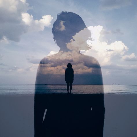 Beach Double Exposure, Double Exposure Editorial, Dubble Exposure Photography Portraits, Dual Exposure Photography, Double Exposure Photography Ideas, Layered Photography, Multiple Exposure Photography, Double Exposure Portrait, Double Exposition