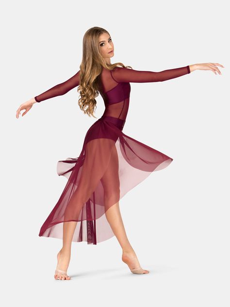 All About Dance - NEW! Double Platinum Adult Long Sleeve Dress Contemporary Dance Outfits, Pretty Dance Costumes, Dance Picture Poses, Contemporary Dance Costumes, Lyrical Costumes, Dance Costumes Lyrical, All About Dance, Pointe Shoe, Dance Photo