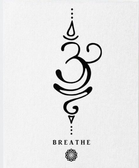 Spiritual Chest Tattoos, Behind The Ear Tattoo Ideas For Men, Breathe Symbol, Boxing Gloves Art, Om Tattoo Design, Inspirational Wall Quotes, Om Tattoo, Spiritual Tattoos, Meditation Yoga