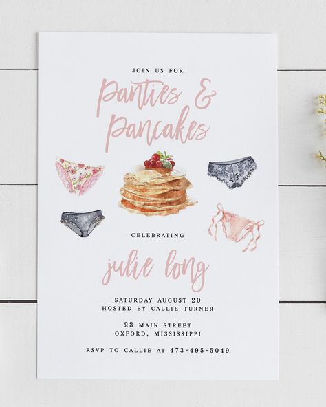 Panty Party Ideas, Lingerie Shower Ideas Classy, Lingerie Bachelorette Party Ideas, Panty Game Bridal Shower, Pancakes And Panties Party, Panties And Pancakes, Panty Party Bachelorette, Lingerie Party Bachelorette, Lingerie Shower Themes