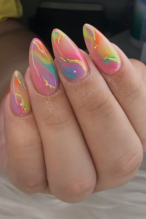 First Date Nails, Summer Nail Ideas 2024, Nail Ideas Summer 2024, Colorful Trendy Nails, Bright Nails For Summer, Nail Designs Colorful, Most Beautiful Nail Designs, Pastel Nail Art, Colorful Nail