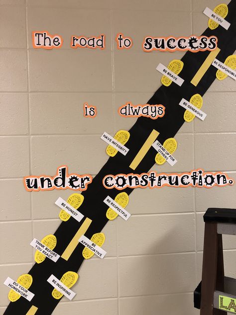 School Construction Theme, Math Door, Construction Halloween, Building Leaders, Construction Classroom, Pto Events, Construction Theme Classroom, Under Construction Theme, Women Event