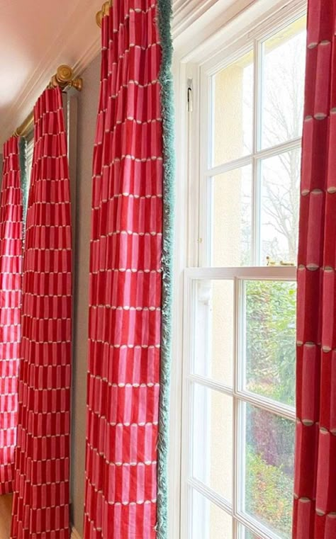 Decorative Curtains Living Rooms, Block Printed Curtains, Colorful Curtains Bedroom, Printed Curtains Living Room, Colourful Curtains, Block Print Curtains, Colored Curtains, Bold Curtains, Color Block Curtains