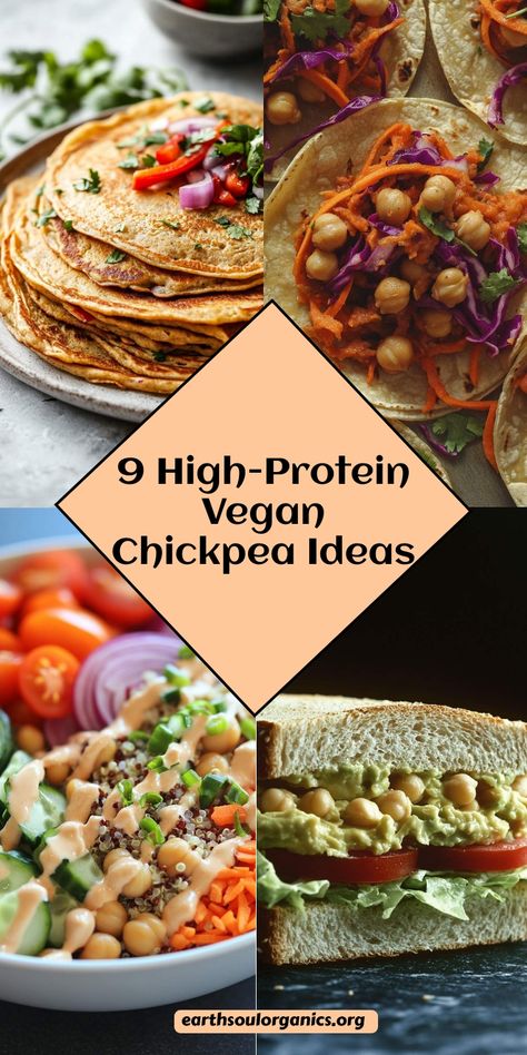 Check out these 9 high-protein vegan ideas featuring chickpeas! Perfect for anyone looking to add more plant-based protein to their diet, these easy and delicious recipes are great for busy weekdays or lazy weekends. Enjoy healthy eating made simple! #VeganIdeas #ProteinPacked #ChickpeaMeals #HealthyVegan #PlantBasedNutrition Chickpea Ideas, Quinoa Protein Bowl, Recipes With Chickpeas, Chickpea And Quinoa, Quinoa And Chickpeas, Protein Bowl, Chickpea And Spinach Curry, Vegan Ideas, High Protein Vegan Recipes