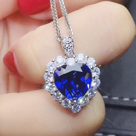 Royal Blue Cz Heart 925 Silver Plated Pendant Necklace For Women, Evgg1109 Necklace Length: 18 Inch Metal: 925 Sterling Silver Plated Over High Quality Brass Stone: Cubic Zirconia High Quality Material Hand Crafted With Love And Care Perfect For Gift, Holiday, Christmas, Birthday, Vacation, Mother's Day, Valentine's Day, Wedding, Engagement , Bridal, Promise, Anniversary, Party Please Feel Free To Message Me If You Have Any Questions. Bundle Offer: 3 For $25, 5 For $35. Blue Quince Jewelry, Quince Jewelry, Royal Blue Quince, Blue Quince, Womens Jewellery, Ocean Necklace, Heart Crystal, Wedding Party Jewelry, Sapphire Pendant