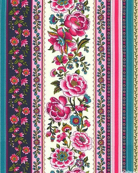 Motif Art Deco, Design Pattern Art, Textile Prints Design, Quilt Fabrics, Decoupage Vintage, Textile Pattern Design, Rosy Pink, Digital Borders Design, Flower Art Images