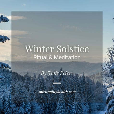 Happy #WinterSolstice! Celebrate the coming of longer days with this winter solstice ritual by Julie Peters (@juliejcp). . . . . . . . #Solstice #ritual #spirituality #spirit #health #spirithealthmag #celebrate #holidays #winter Winter Solstice Meditation Script, Winter Solstice Spiritual Meaning, Winter Solstice Meditation, Winter Solstice Affirmations, Winter Solstice Yoga, Christmas Meditation, 108 Sun Salutations, Crow Yoga, Solstice Ritual