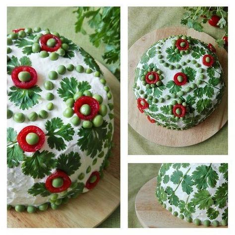 Sandwich Cakes, Salad Cake, Decorações Com Comidas, Creative Food Art, Decoration Cake, Sandwich Cake, Salty Cake, Persian Food, Food Garnishes